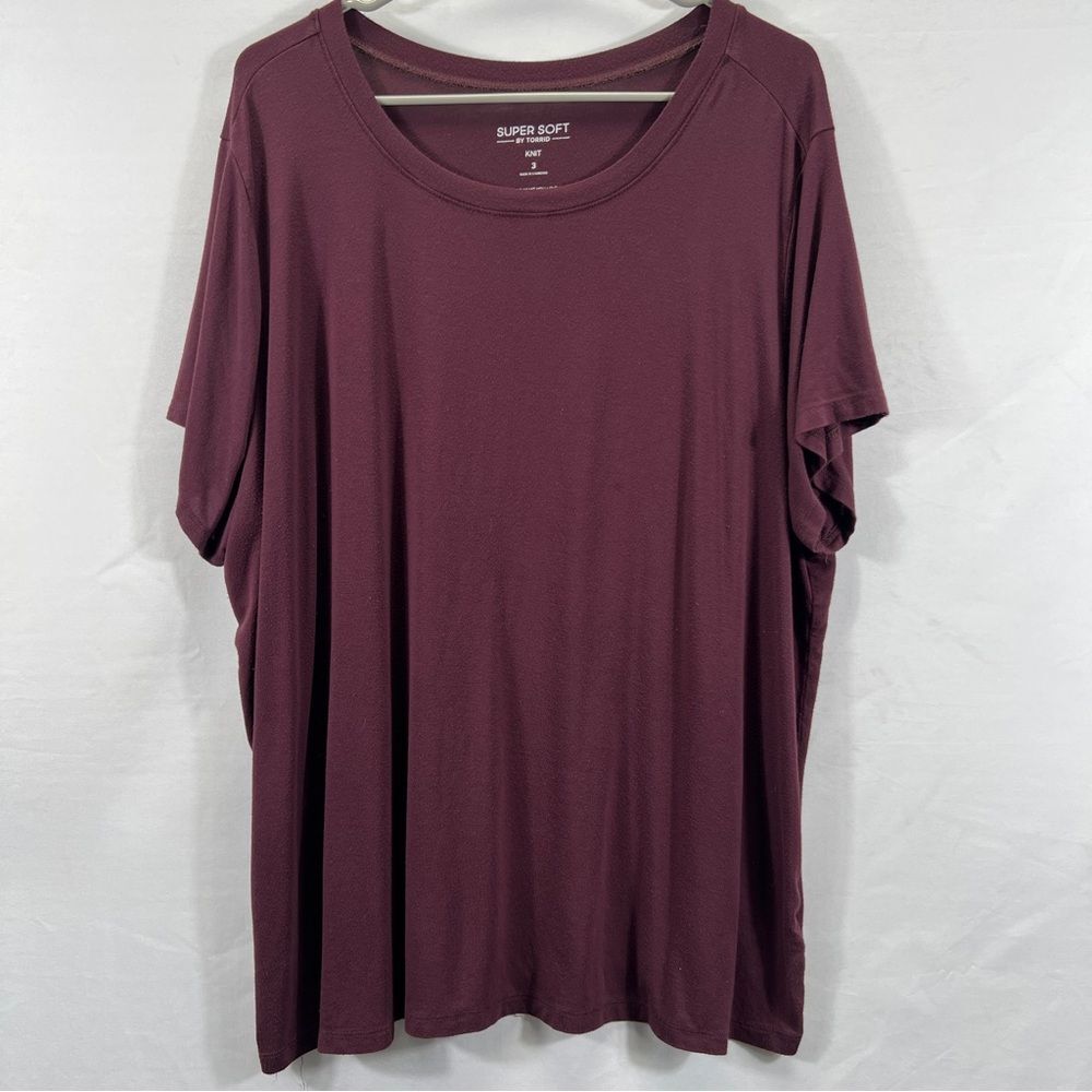 Torrid Rich Burgundy Supersoft Short Sleeve Tee 0818